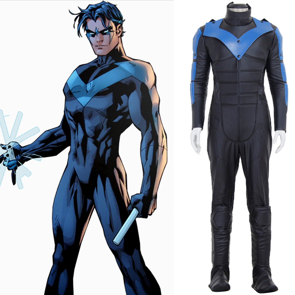 Nightwing Cosplay Men's Deluxe Halloween Costume - Superhero Bodysuit for Ultimate Fans