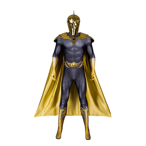 Black Adam Bodysuit Robe Mask Cosplay Costume Full Set Men Halloween Performance