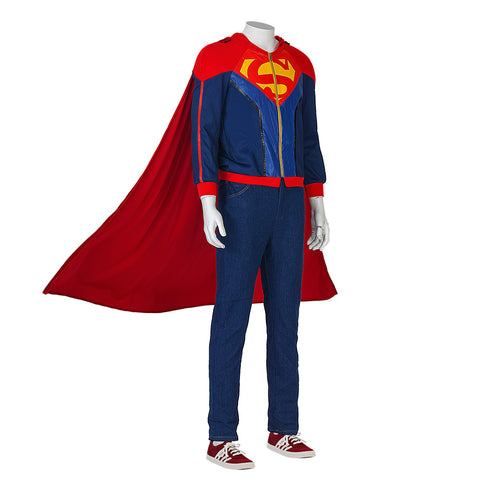 2022 Batman and Superman: Battle of the Super Sons Jon Kent Cosplay Costume Halloween Superboy Suit