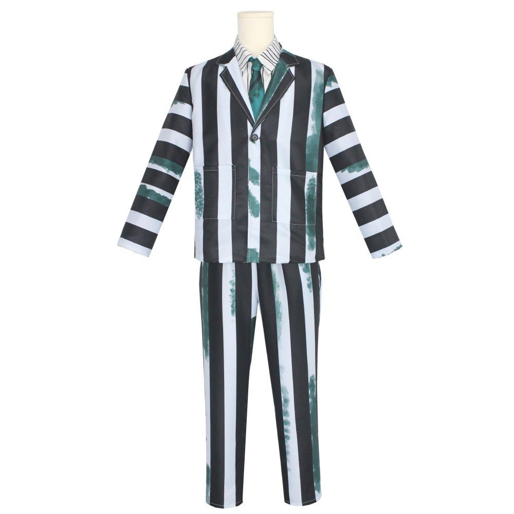 Beetlejuice Adult/Kid Cosplay Costume Full Set - Halloween & Stage Performance - Coscosmos