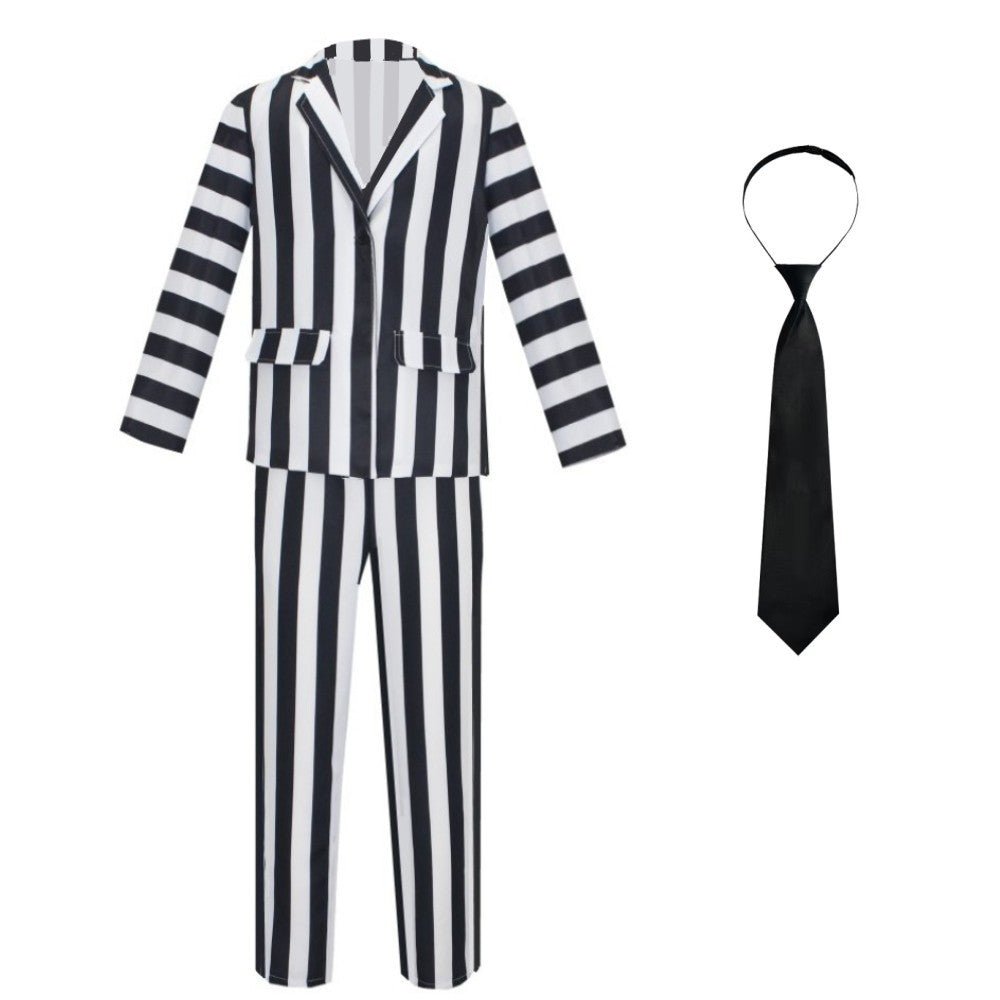 Beetlejuice Adult/Kid Cosplay Costume Full Set - Halloween & Stage Performance - Coscosmos
