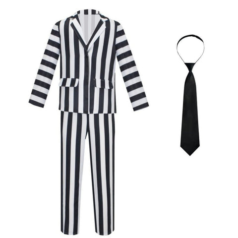 Beetlejuice Adult/Kid Cosplay Costume Full Set - Halloween & Stage Performance - Coscosmos