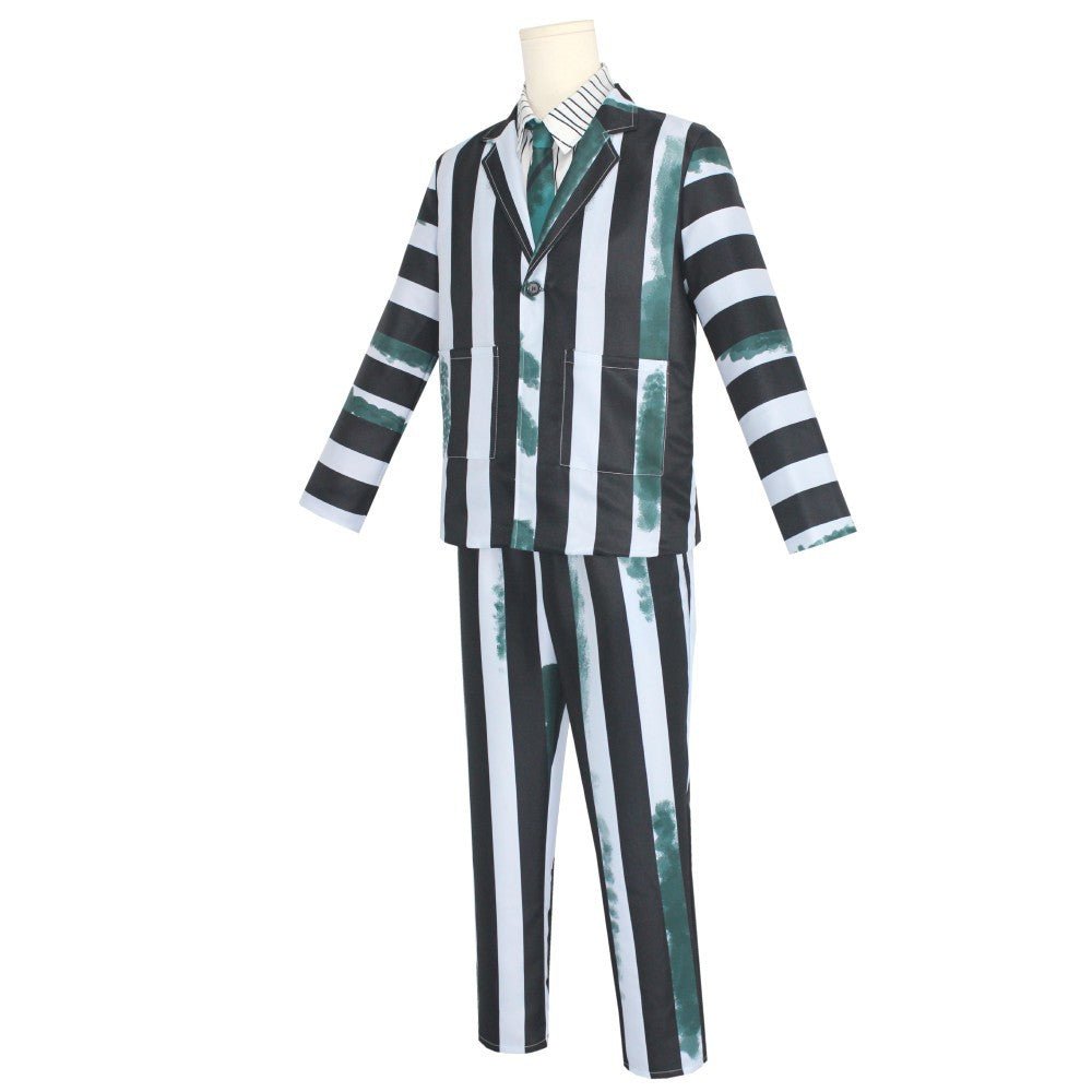 Beetlejuice Adult/Kid Cosplay Costume Full Set - Halloween & Stage Performance - Coscosmos