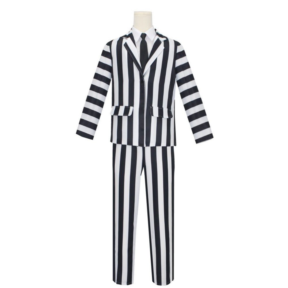 Beetlejuice Adult/Kid Cosplay Costume Full Set - Halloween & Stage Performance - Coscosmos