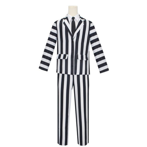 Beetlejuice Adult/Kid Cosplay Costume Full Set - Halloween & Stage Performance - Coscosmos
