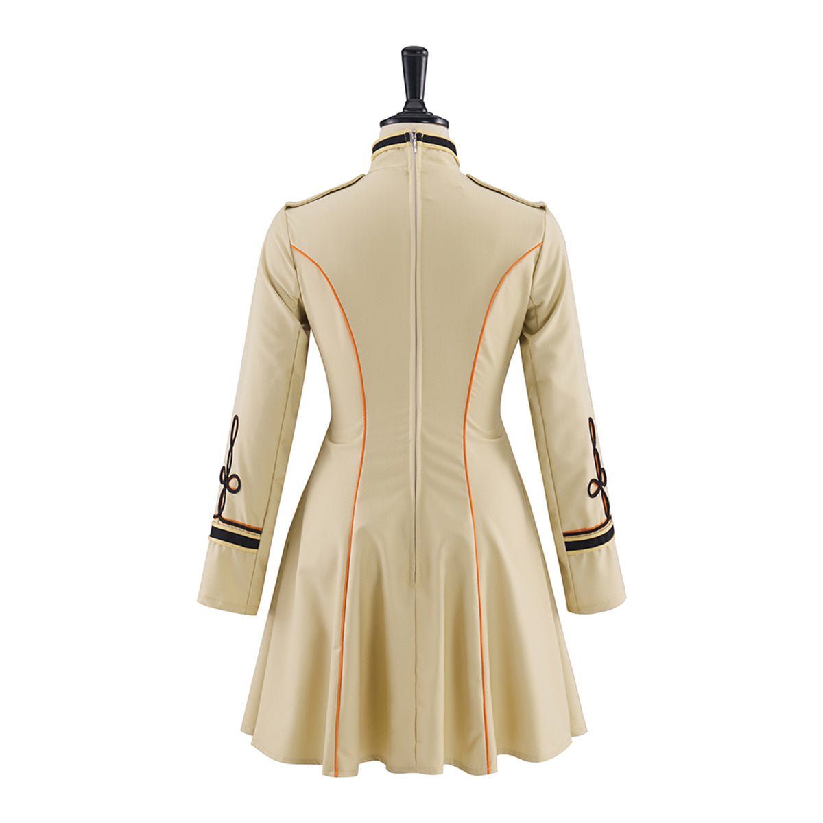 Beige Mid - Length Military Officer Coat – Medieval Cosplay Costume - Coscosmos