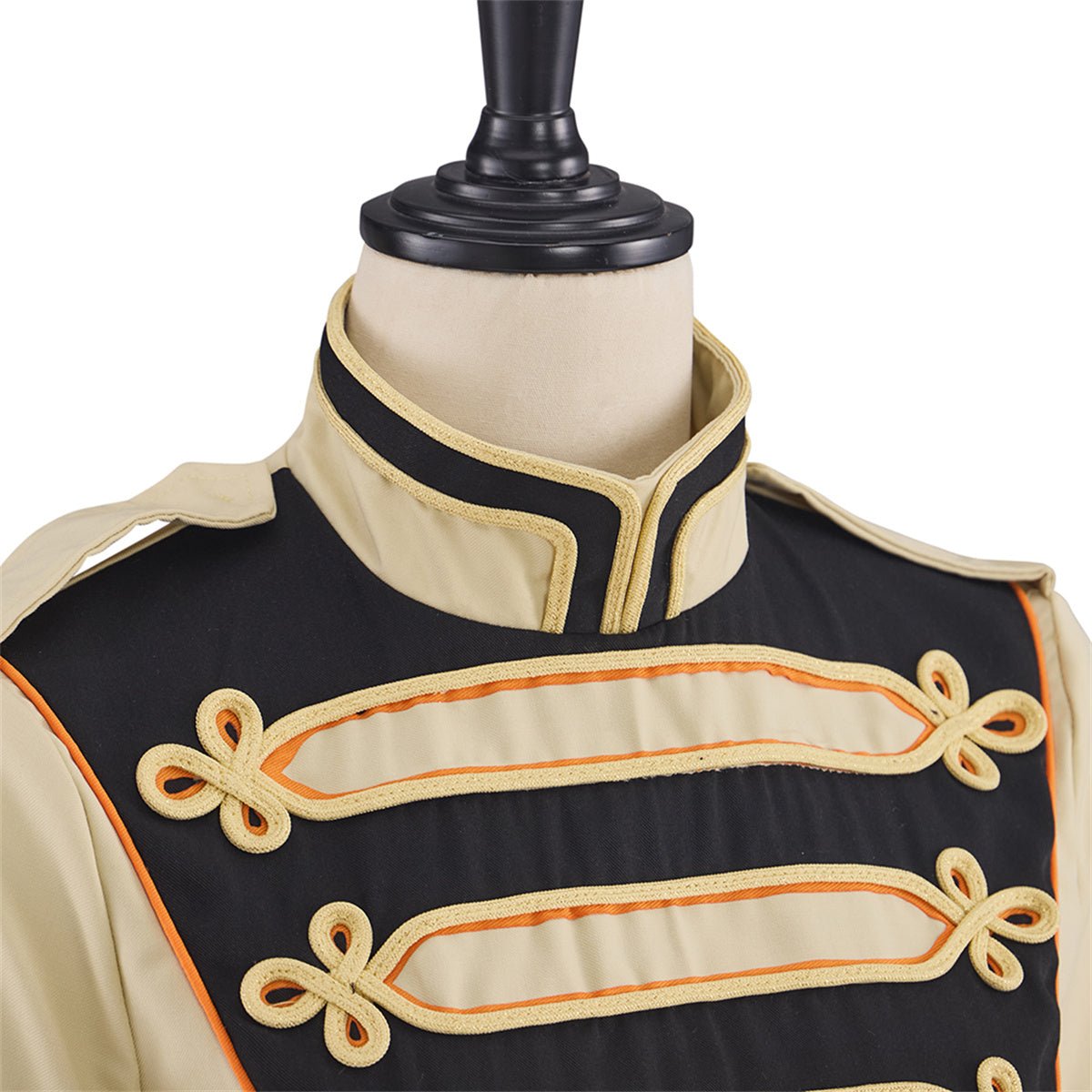Beige Mid - Length Military Officer Coat – Medieval Cosplay Costume - Coscosmos