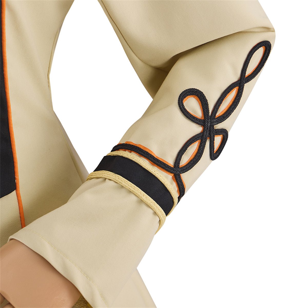 Beige Mid - Length Military Officer Coat – Medieval Cosplay Costume - Coscosmos