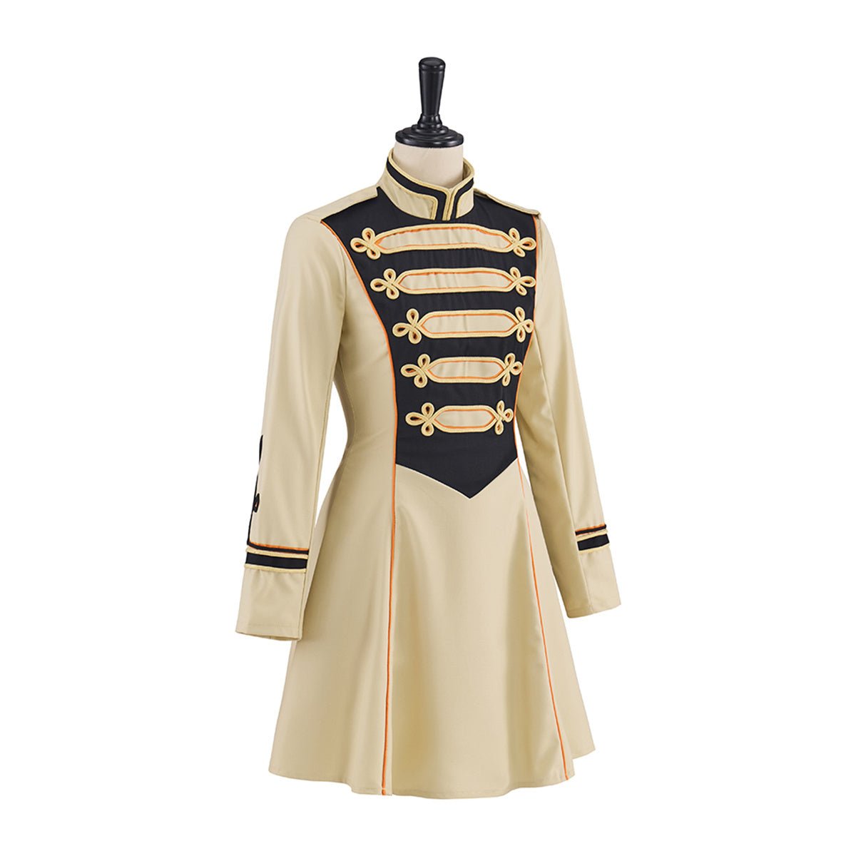 Beige Mid - Length Military Officer Coat – Medieval Cosplay Costume - Coscosmos