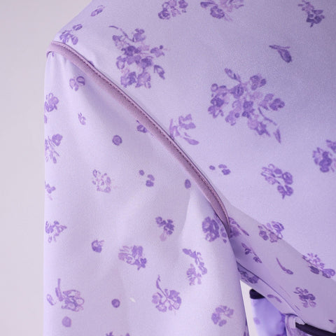 Beishui Trading Co. - Fern Cosplay Costume Purple Floral Print Lolita Princess Dress Anime Role - Playing Outfit - Coscosmos