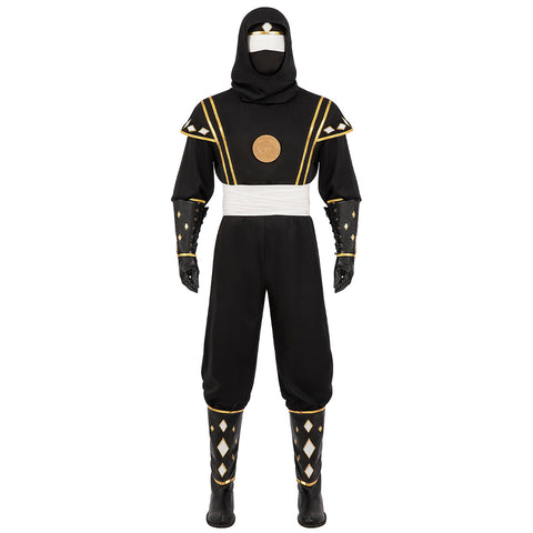 Power Rangers Black Ninja Ranger Black Ninjetti Ranger Cosplay Costume - Authentic Design for Fans