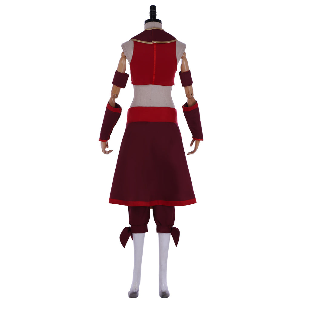 Avatar: The Last Airbender Cosplay Costume Kyoshi Warriors Suki Fire Nation Cosplay Suit Red Dress