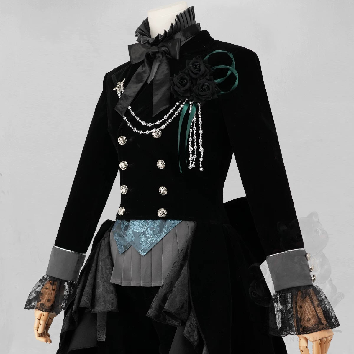 Black Butler Ciel Phantomhive Black Rose Cosplay Costume - Coscosmos