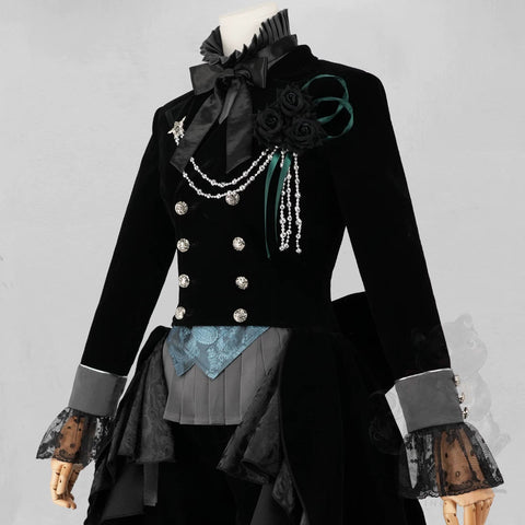 Black Butler Ciel Phantomhive Black Rose Cosplay Costume - Coscosmos