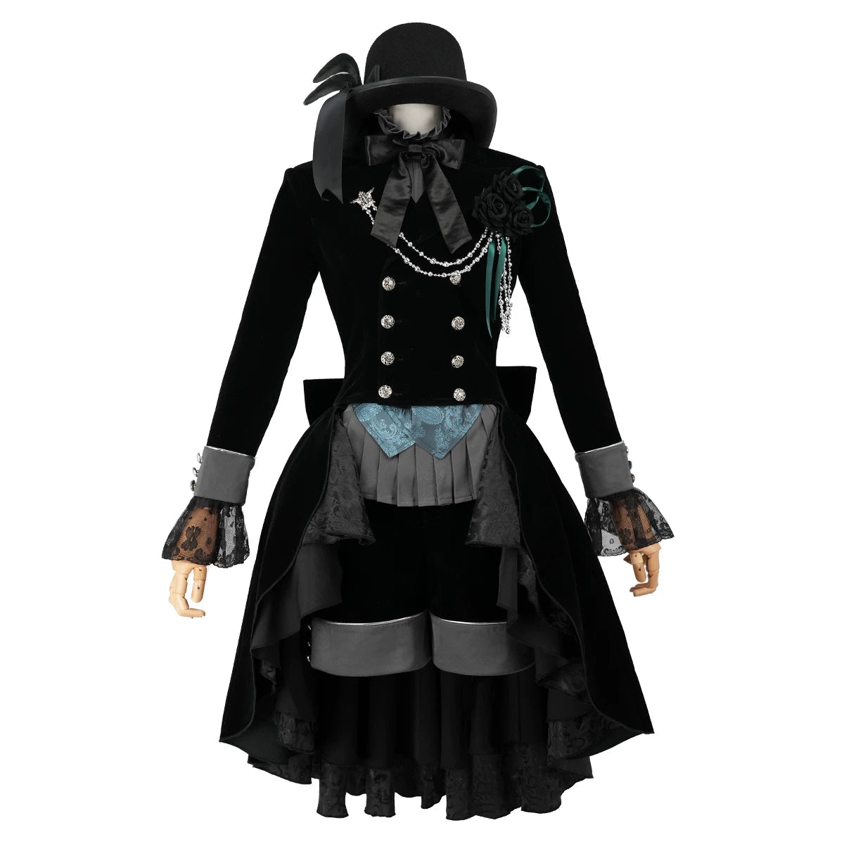 Black Butler Ciel Phantomhive Black Rose Cosplay Costume - Coscosmos
