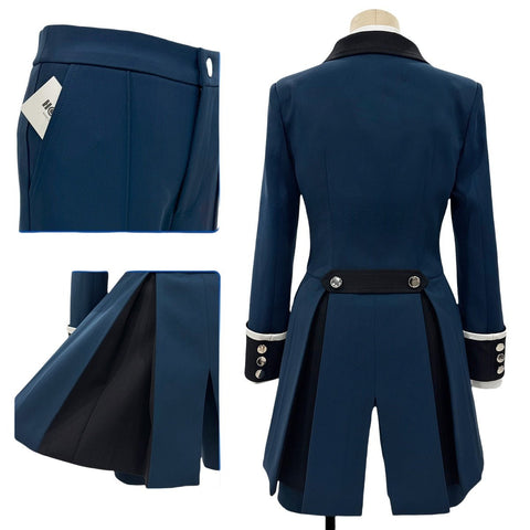 Black Butler Ciel Phantomhive Cosplay Costume Blue Dress Casual Fabric - Coscosmos