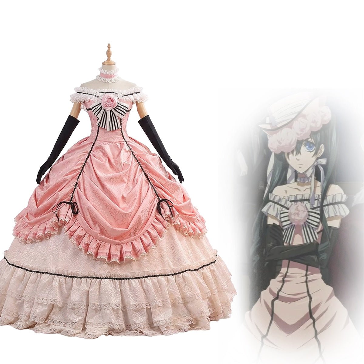 Black Butler Ciel Phantomhive Robin Cosplay Costume - Coscosmos