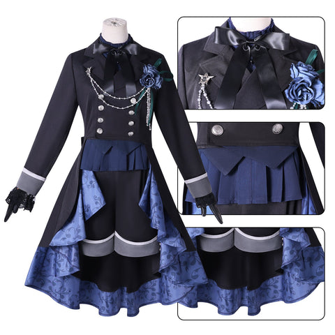 Black Butler Emerald Witch Arc Ciel Phantomhive Black Rose Cosplay Costume Women - Coscosmos