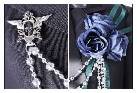 Black Butler Emerald Witch Arc Ciel Phantomhive Black Rose Cosplay Costume Women - Coscosmos