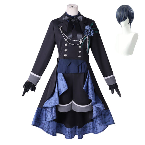Black Butler Emerald Witch Arc Ciel Phantomhive Black Rose Cosplay Costume Women - Coscosmos