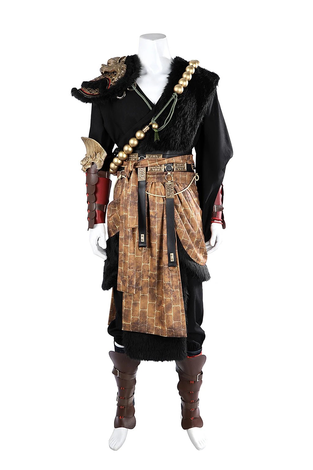 Black Myth Wukong Cosplay Costume | Premium Black Robe Full Set - Coscosmos