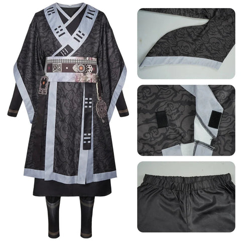 Black Myth Wukong Cosplay Yin - Yang Dharma Robe | "The Destined One" Anime Costume for Adults - Coscosmos