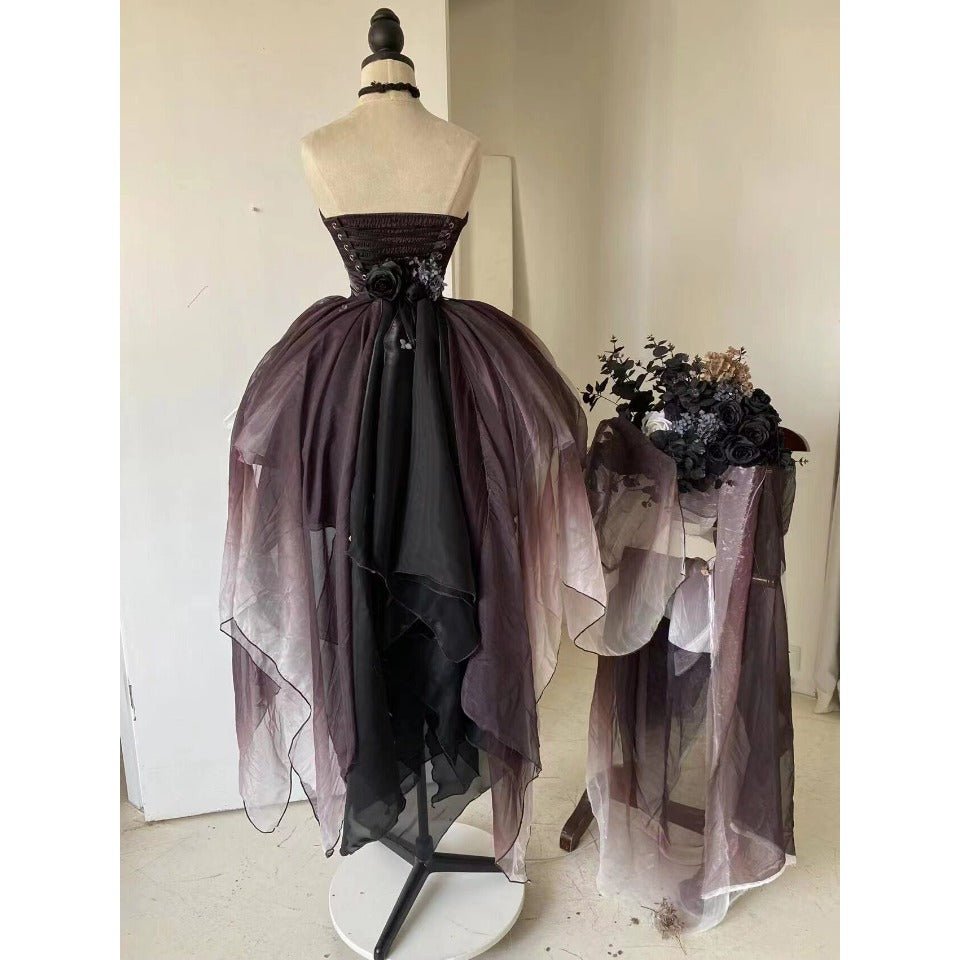 Black Swan Off - Shoulder Feather Sequin Mini Dress - Elegant Performance Costume, Birthday Party Outfit, Celebrity Stage Wear - Coscosmos
