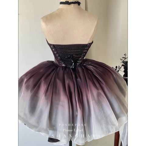 Black Swan Off - Shoulder Feather Sequin Mini Dress - Elegant Performance Costume, Birthday Party Outfit, Celebrity Stage Wear - Coscosmos