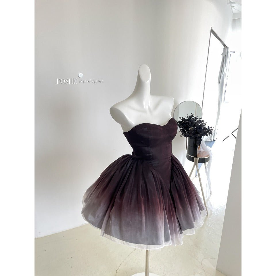 Black Swan Off - Shoulder Feather Sequin Mini Dress - Elegant Performance Costume, Birthday Party Outfit, Celebrity Stage Wear - Coscosmos