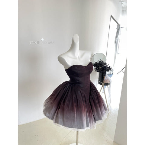 Black Swan Off - Shoulder Feather Sequin Mini Dress - Elegant Performance Costume, Birthday Party Outfit, Celebrity Stage Wear - Coscosmos