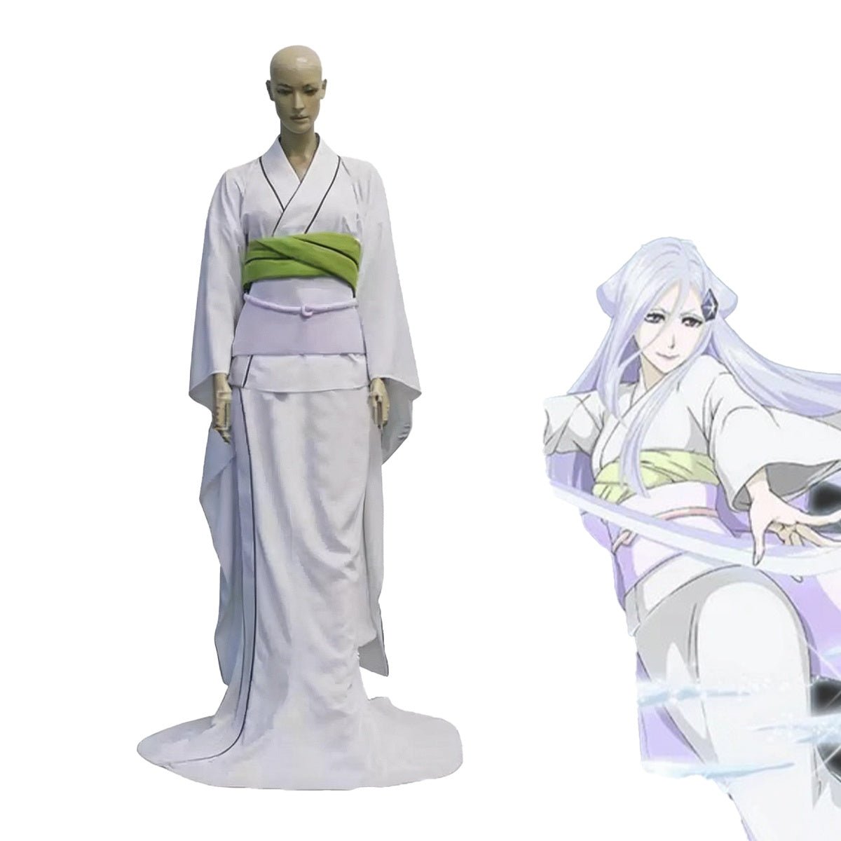 BLEACH Rukia Kuchiki Sode no Shirayuki Cosplay Costume Full Set for Women - Coscosmos