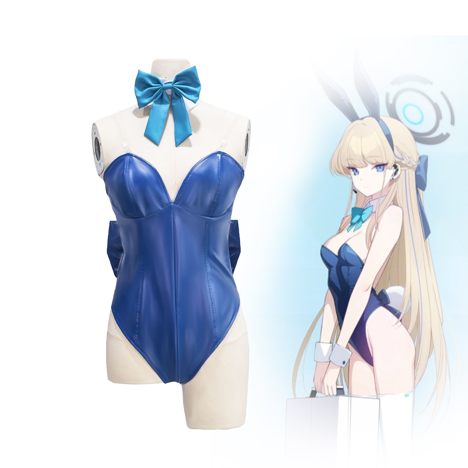 Blue Archive Asuna Toki Bunny Girl Cosplay Costume – Anime Game Character Outfit for Women, Full Set with Ears, Bow Tie, and Bodysuit - Coscosmos