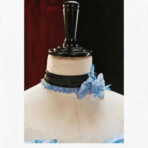 Blue Ball Gown Princess Dress Game，Anime Cosplay Costume - Coscosmos