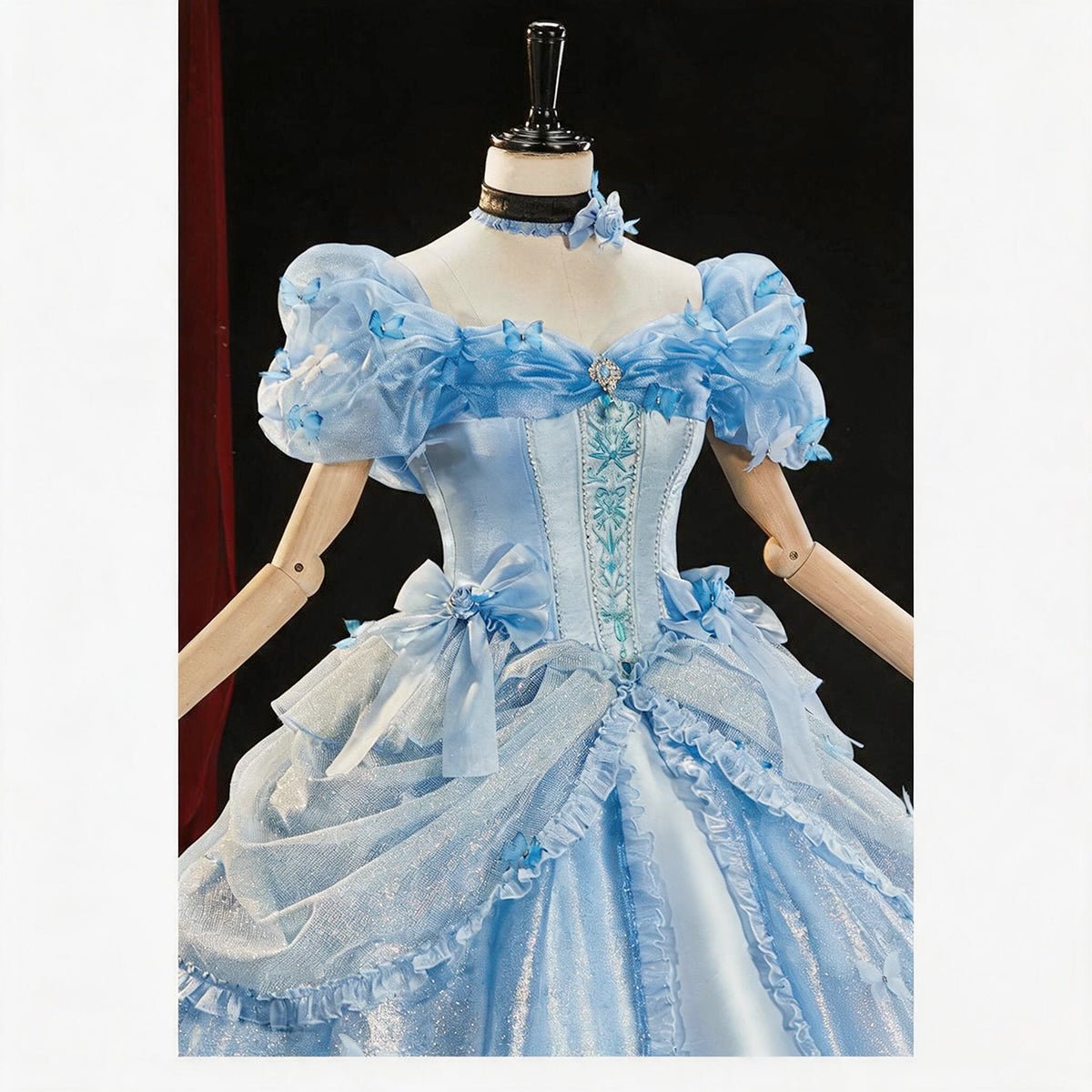 Blue Ball Gown Princess Dress Game，Anime Cosplay Costume - Coscosmos