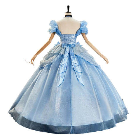 Blue Ball Gown Princess Dress Game，Anime Cosplay Costume - Coscosmos