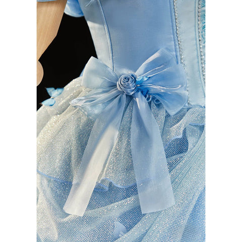 Blue Ball Gown Princess Dress Game，Anime Cosplay Costume - Coscosmos