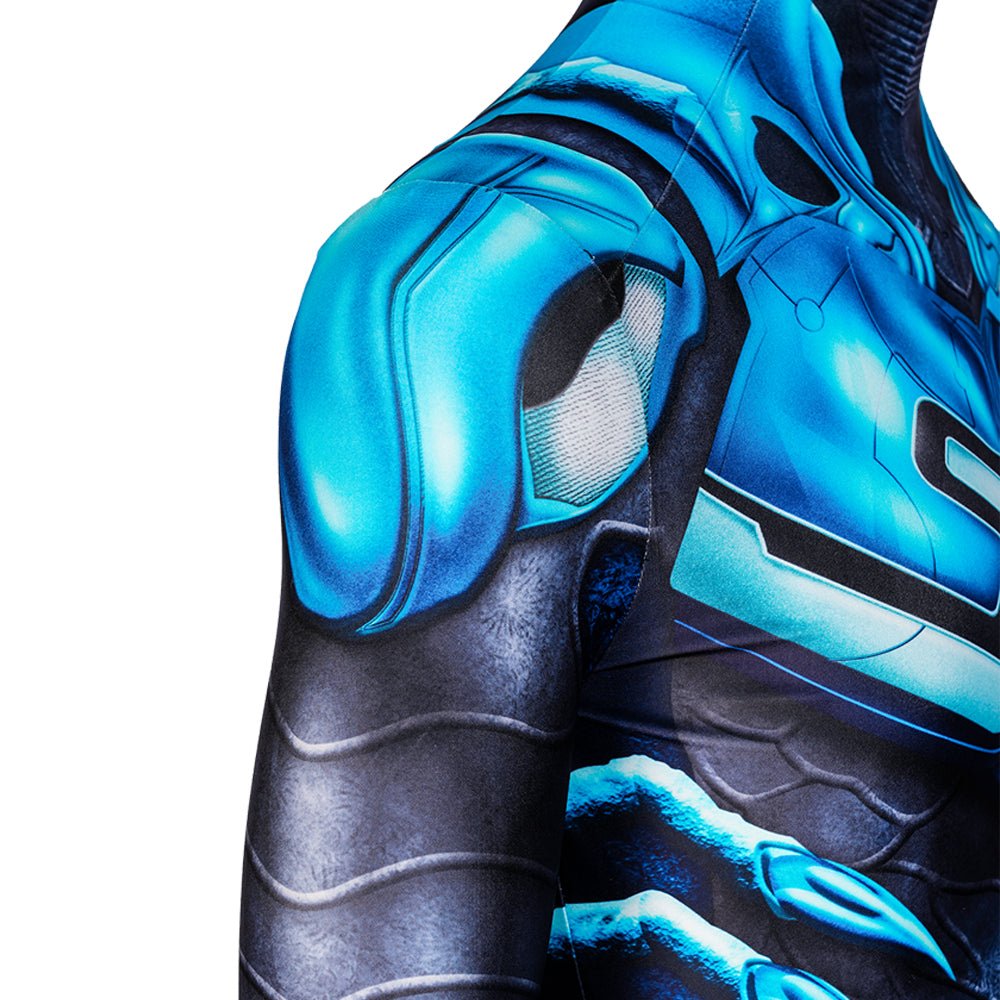 Blue Beetle Suit with Mask - Superhero Costume Full Bodysuit - Coscosmos