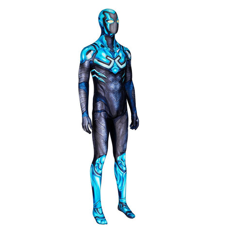 Blue Beetle Suit with Mask - Superhero Costume Full Bodysuit - Coscosmos