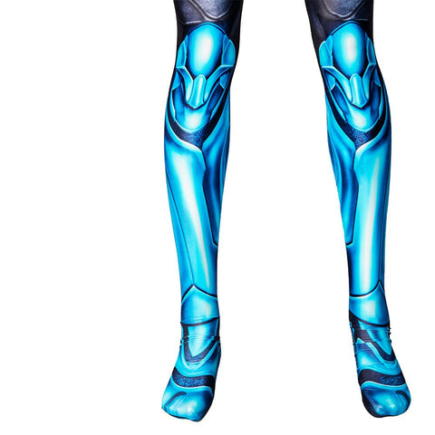 Blue Beetle Suit with Mask - Superhero Costume Full Bodysuit - Coscosmos