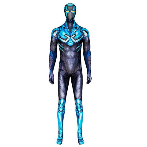 Blue Beetle Suit with Mask - Superhero Costume Full Bodysuit - Coscosmos
