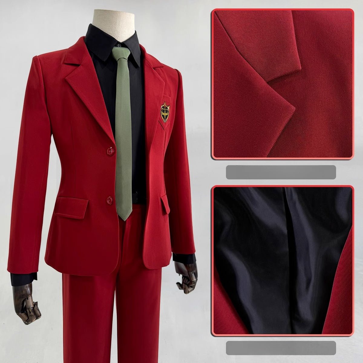 Blue Lock Kaiser Red Suit Cosplay Costume - Official Style Jacket & Pants - Coscosmos