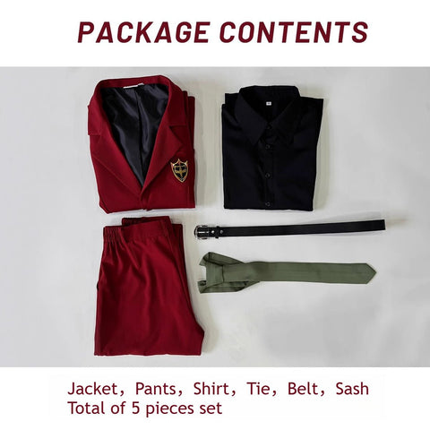Blue Lock Kaiser Red Suit Cosplay Costume - Official Style Jacket & Pants - Coscosmos