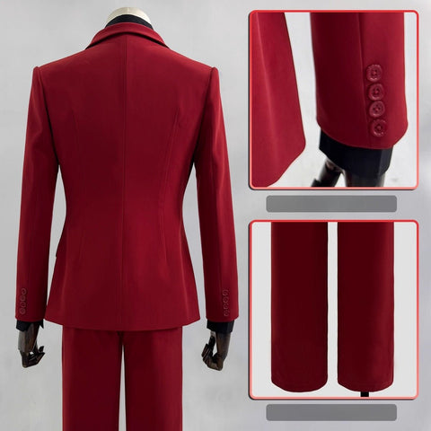 Blue Lock Kaiser Red Suit Cosplay Costume - Official Style Jacket & Pants - Coscosmos