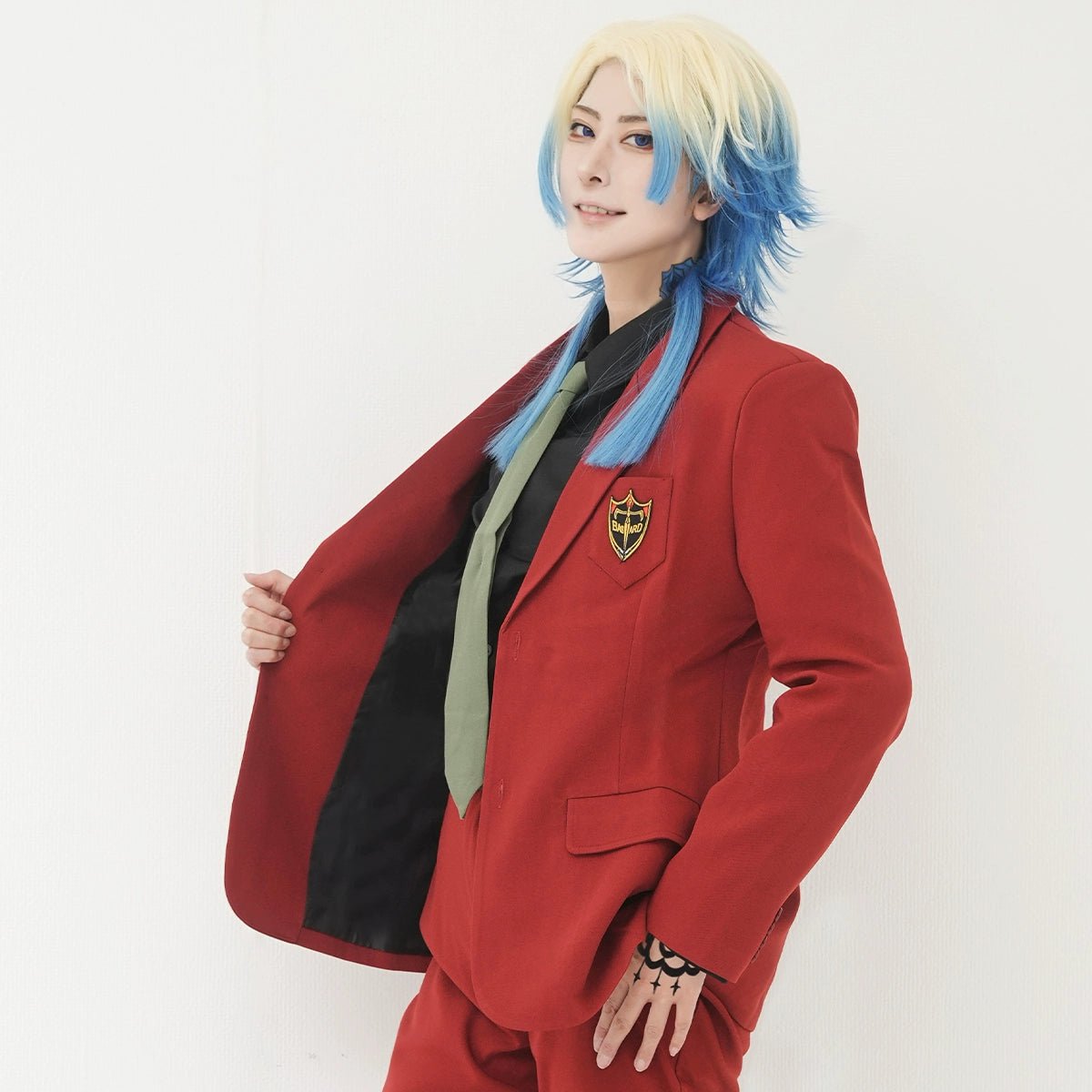 Blue Lock Kaiser Red Suit Cosplay Costume - Official Style Jacket & Pants - Coscosmos