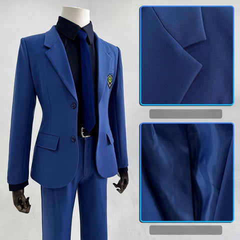 Blue Lock Yoichi Isagi Bachira Meguru Blue Suit Cosplay Costume - Coscosmos