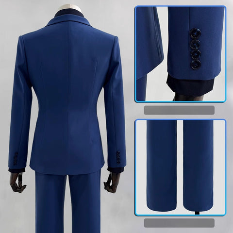 Blue Lock Yoichi Isagi Bachira Meguru Blue Suit Cosplay Costume - Coscosmos