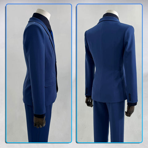 Blue Lock Yoichi Isagi Bachira Meguru Blue Suit Cosplay Costume - Coscosmos