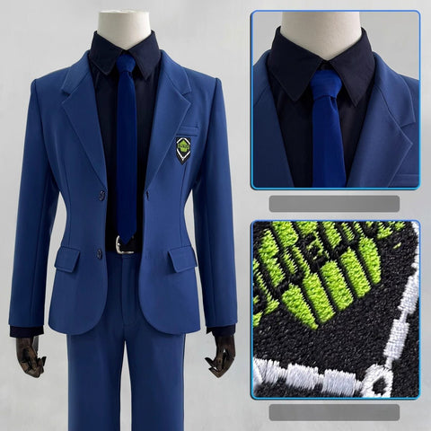 Blue Lock Yoichi Isagi Bachira Meguru Blue Suit Cosplay Costume - Coscosmos