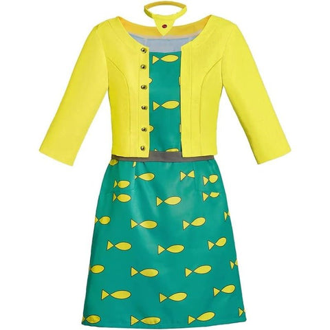 BoJack Horseman Princess Caroline Fish Print Suit Skirt Set - TV Series Character Outfit - Coscosmos