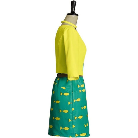 BoJack Horseman Princess Caroline Fish Print Suit Skirt Set - TV Series Character Outfit - Coscosmos